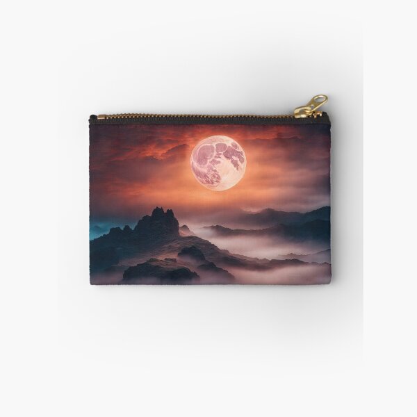 Item preview, Beautiful sunset landscape with high mountain peaks and sun . Dark mode colors.  designed and sold by digoarpi.