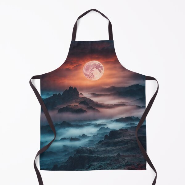 Item preview, Beautiful sunset landscape with high mountain peaks and sun . Dark mode colors.  designed and sold by digoarpi.