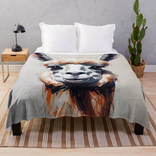 Item preview, Expressive Llama Portrait designed and sold by Moss and Moon Studio.
