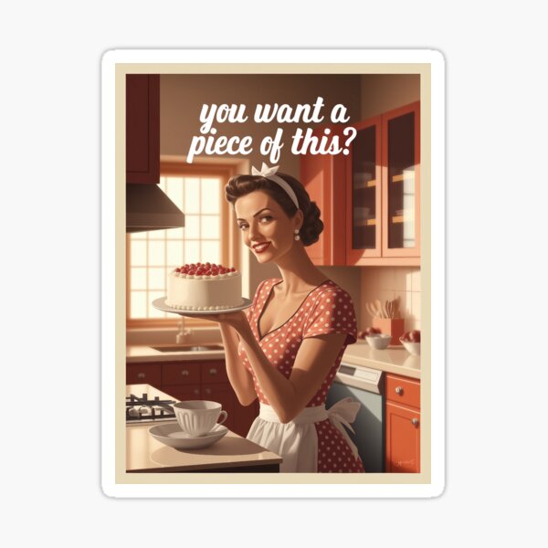 Item preview, Retro Housewife Pin-Up - Vintage Kitchen Art - 1950s Homemaker  designed and sold by CraftsEtc.