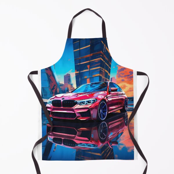 Item preview, Dynamic Sports Sedan Illuminated By Fiery Sunset & Glass Towers designed and sold by RevUpDesign.
