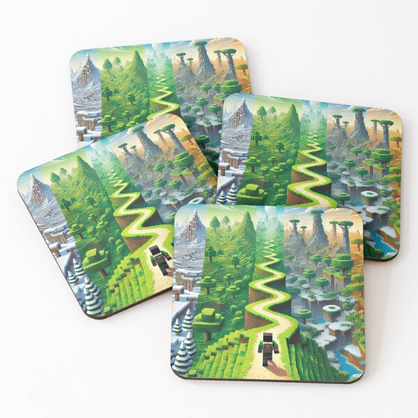 Item preview, Pixel Adventure Biome Journey – Vibrant Gaming Landscape Art designed and sold by pixelpopplanet.