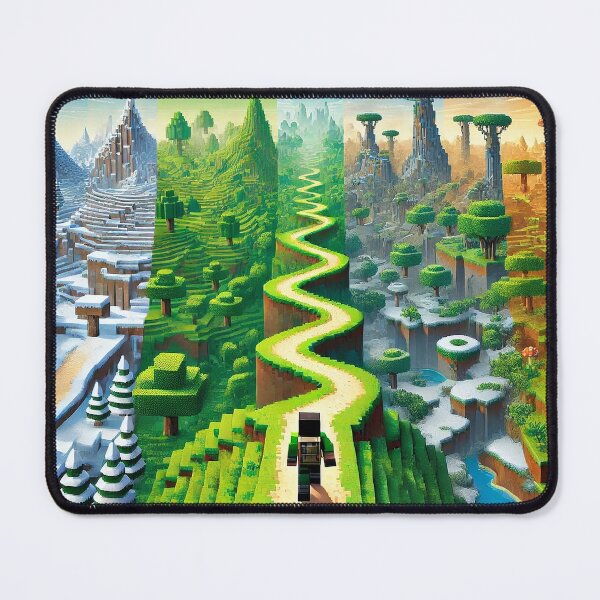 Item preview, Pixel Adventure Biome Journey – Vibrant Gaming Landscape Art designed and sold by pixelpopplanet.