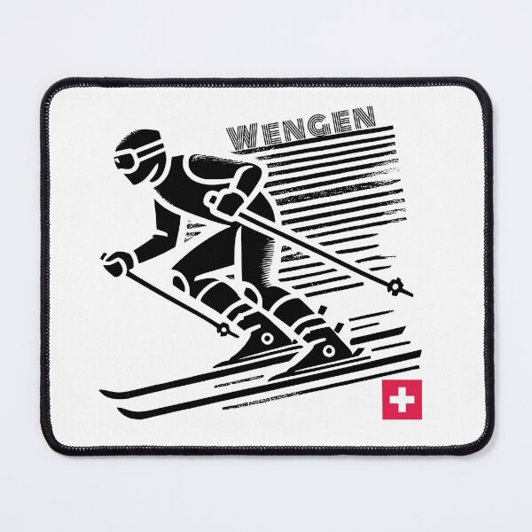 Item preview, Wengen Ski Racer - Retro Swiss Alps Winter Sports designed and sold by LoveFromWengen.
