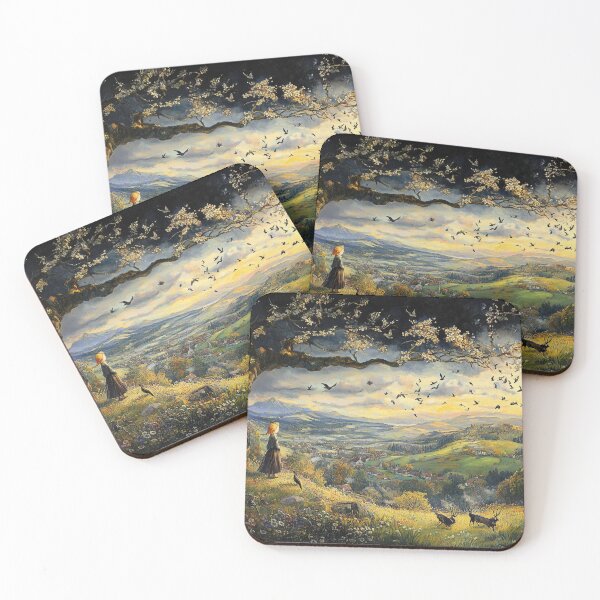 Item preview, Enchanted Valley View – Romantic Fairytale Landscape Art designed and sold by casauslu.