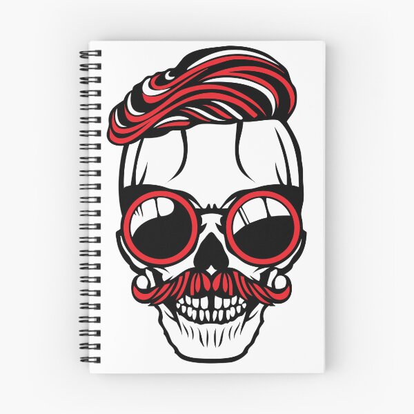Item preview, hipster skull round mustache glasses classy hairstyle designed and sold by Achille3777.