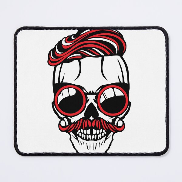 Item preview, hipster skull round mustache glasses classy hairstyle designed and sold by Achille3777.