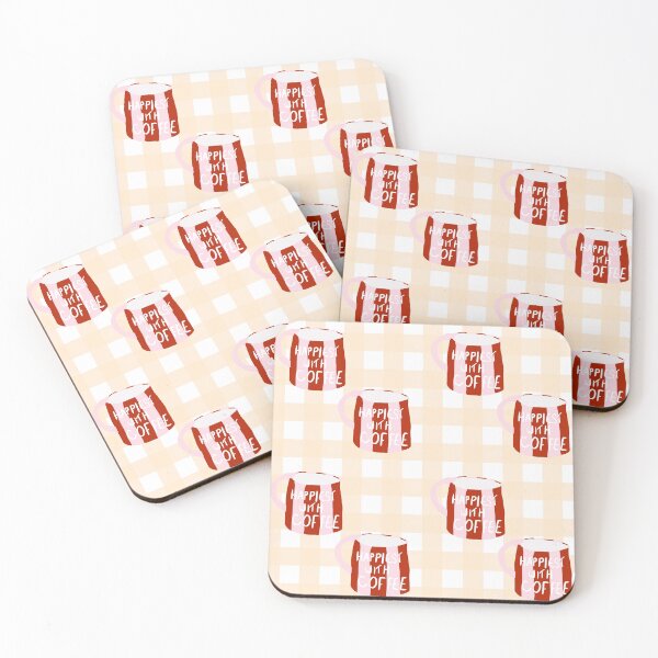 Item preview, Gingham Coffee quote designed and sold by SophieLogan.