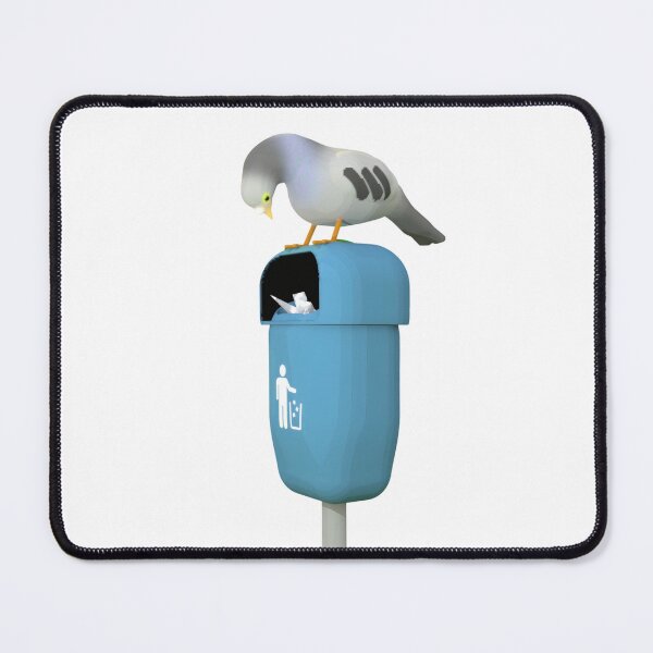 Item preview, Little pigeon looks into the trash can designed and sold by FaniaKatz.