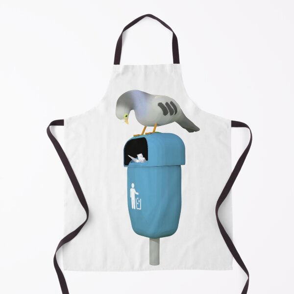 Item preview, Little pigeon looks into the trash can designed and sold by FaniaKatz.