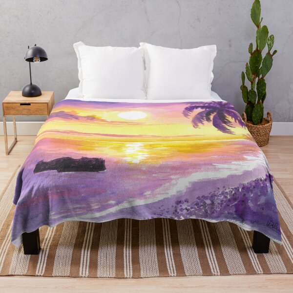 Item preview, Vibrant Tropical South Sea Sunset Beach Scene designed and sold by artshop77.