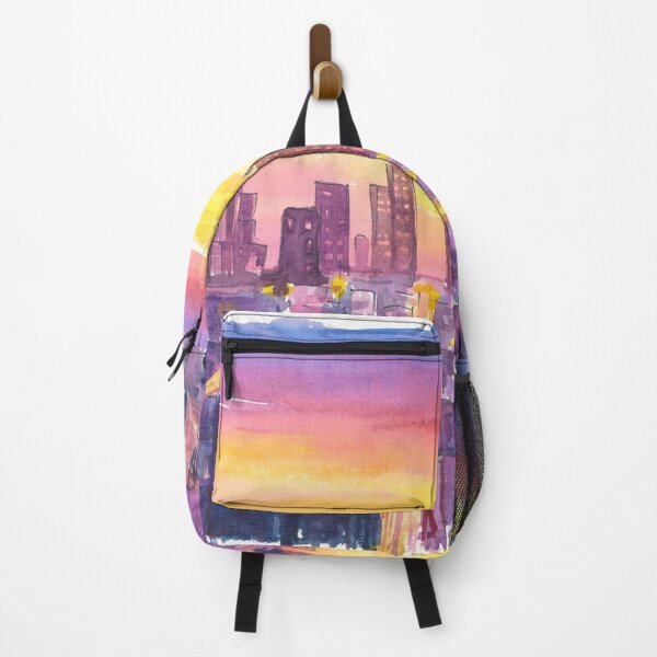 Item preview, Golden City of Angels Sunset Over Vibrant Downtown Skyline designed and sold by artshop77.