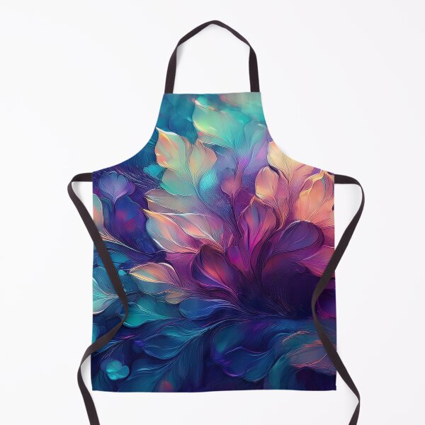 Aperçu de l'œuvre Peinture à l'huile pastel à motifs feuillus abstraits, botaniques, design de la nature dans des couleurs pastel vibrantes, touches de peinture à l'huile et coups de pinceau créée et vendue par navitalidesign.