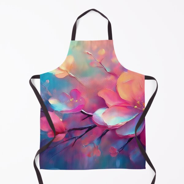 Aperçu de l'œuvre Peinture à l'huile pastel à motif FLORAL ROSE2, botaniques, design nature dans des couleurs pastel vibrantes, touches de peinture à l'huile et coups de pinceau créée et vendue par navitalidesign.