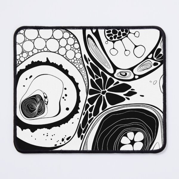 Item preview, Organic Lines and Circles in Motion | Black and White Modern Minimalist Abstract Shapes designed and sold by lsimkins.