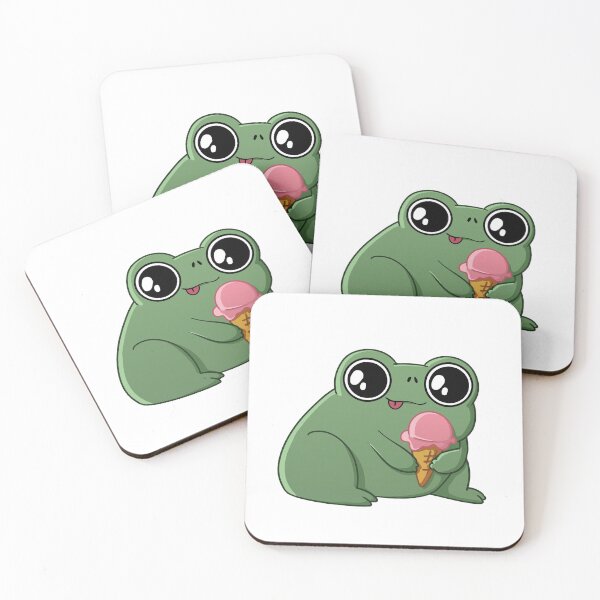 Item preview, Cute Frog with Ice Cream designed and sold by Lorelia Arts.