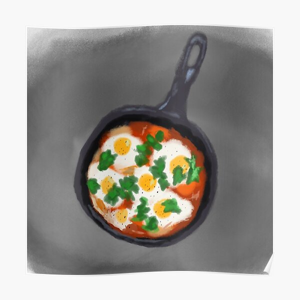 Shakshuka Digital Illustration Poster