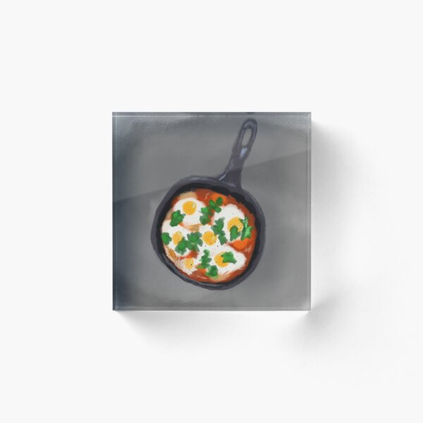 Shakshuka Digital Illustration Acrylic Block