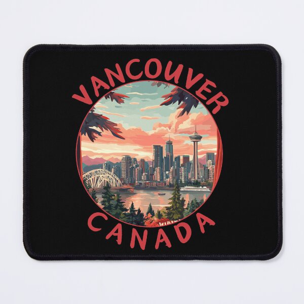 Item preview, Vancouver in Canada Retro Vector Travel Art Landscape designed and sold by MaateoDesign.