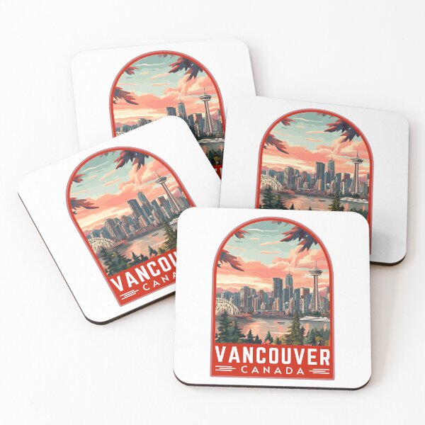 Item preview, Vancouver in Canada Retro Vector Travel Art Emblem designed and sold by MaateoDesign.
