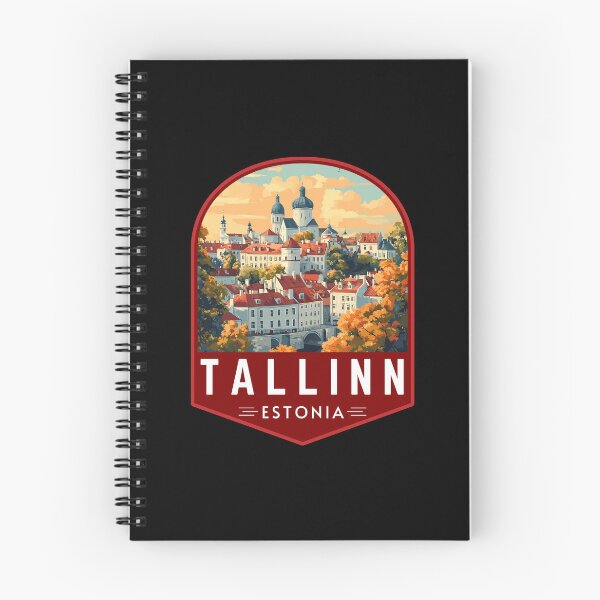 Item preview, Tallinn in Estonia Retro Travel Art Badge designed and sold by MaateoDesign.