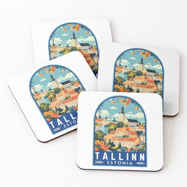 Item preview, Tallinn in Estonia Retro Travel Art Emblem designed and sold by MaateoDesign.