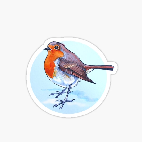 Item preview, Cheeky Little Robin Watercolour Illustration designed and sold by Inky Paige.