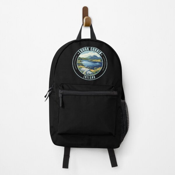 Item preview, Lough Corrib Lake in Ireland Retro Travel Art Bagde designed and sold by MaateoDesign.