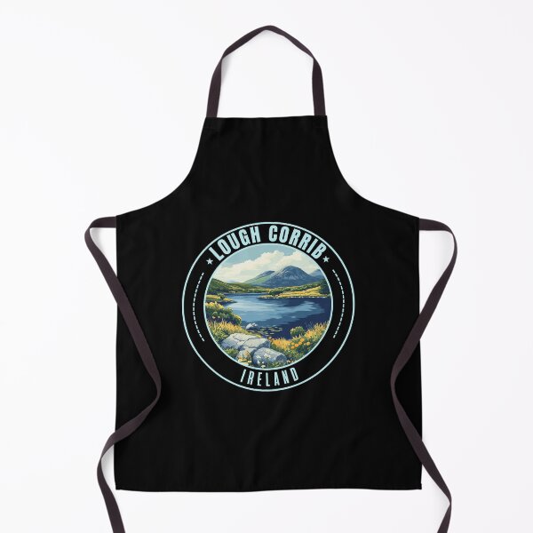 Item preview, Lough Corrib Lake in Ireland Retro Travel Art Bagde designed and sold by MaateoDesign.