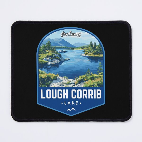 Item preview, Lough Corrib Lake in Ireland Retro Travel Art Emblem designed and sold by MaateoDesign.