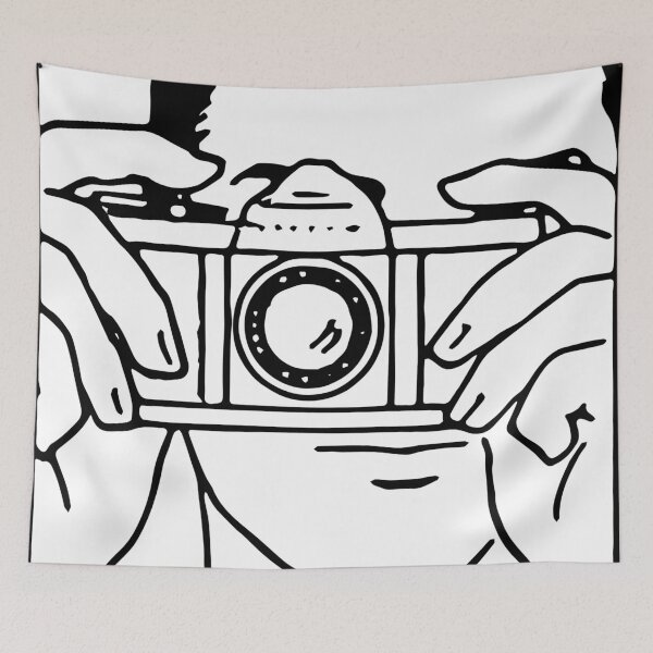 Item preview, Photographer Line Drawing  designed and sold by Film Camera Nerds.