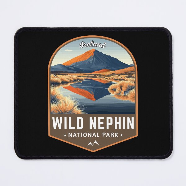 Item preview, Wild Nephin National Park in Ireland Retro Travel Art Emblem designed and sold by MaateoDesign.
