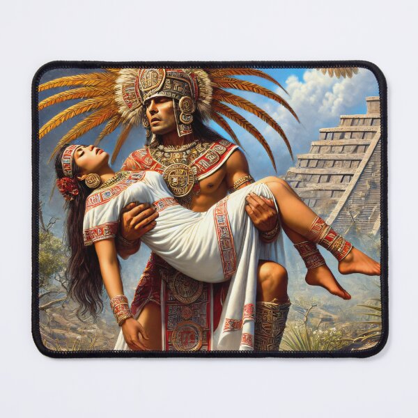 Item preview, The Legendary Love of an Aztec Warrior and Princess designed and sold by FantasyVillaArt.