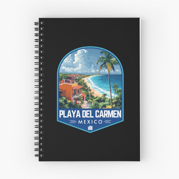 Item preview, Playa del Carmen in Quintana Roo Mexico Retro Travel Art Badge designed and sold by MaateoDesign.