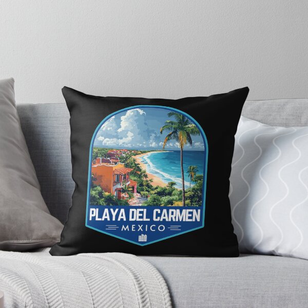 Item preview, Insignia de arte de viaje retro de Playa del Carmen en Quintana Roo México designed and sold by MaateoDesign.