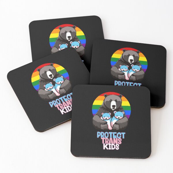 Item preview, Protect Trans Kids Mama Bear LGBTQ Ally Pride Flag designed and sold by shaggylocks.