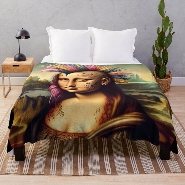 Item preview, Mona Lisa as a Punk Rock Star designed and sold by Retr0Tshirts.