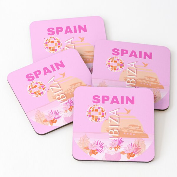 Item preview, Ibiza, Spain, Travel Art, Preppy Art, Pink, Preppy Room designed and sold by Magic Love Art Print.