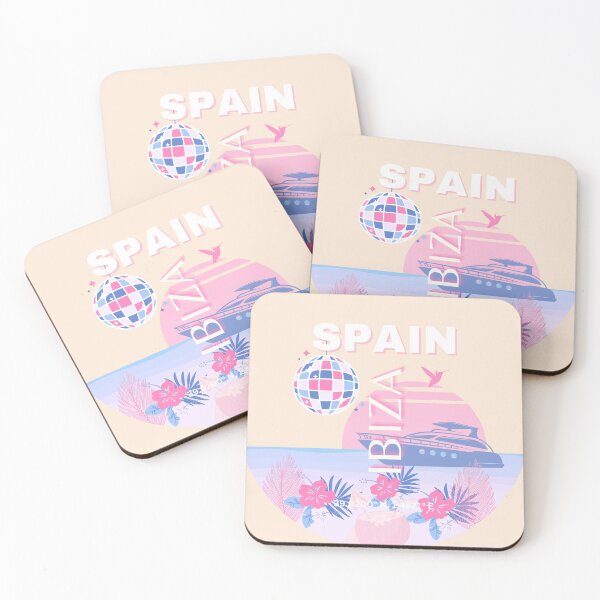 Item preview, Ibiza, Spain, Travel Art, Preppy Art, Pink, Pastel designed and sold by Magic Love Art Print.