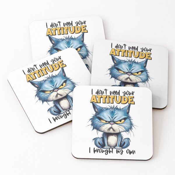 Item preview, Grumpy Cat Attitude – Funny Sarcastic Cat Illustration designed and sold by Aredbox.