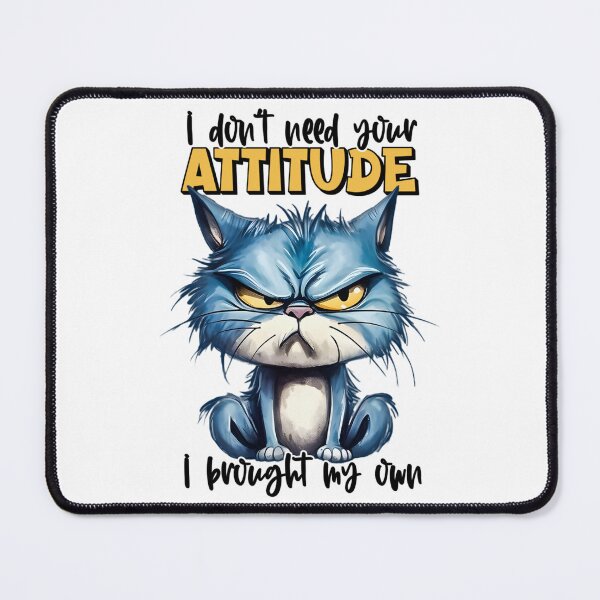 Item preview, Grumpy Cat Attitude – Funny Sarcastic Cat Illustration designed and sold by Aredbox.