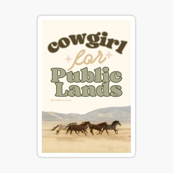 Item preview, Cowgirl for Public Lands - Green designed and sold by emothemountains.