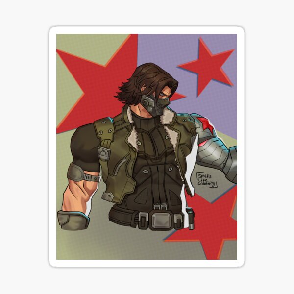 Vista previa del artículo con la obra «Rivales Bucky Barnes», diseñado y vendido por smellslikecreativity.
