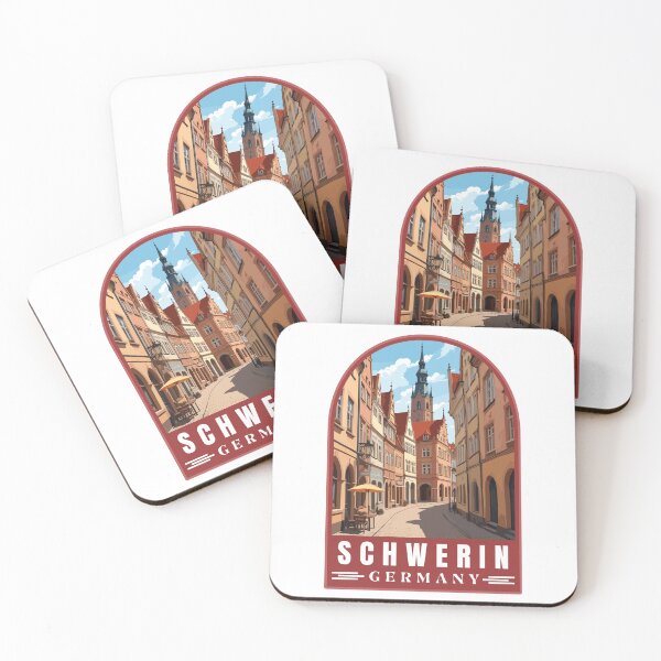 Item preview, Schwerin in Mecklenburg-Vorpommern Germany Vector Travel Emblem designed and sold by MaateoDesign.