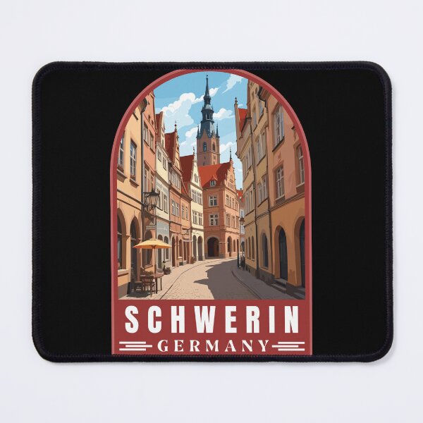 Item preview, Schwerin in Mecklenburg-Vorpommern Germany Vector Travel Emblem designed and sold by MaateoDesign.