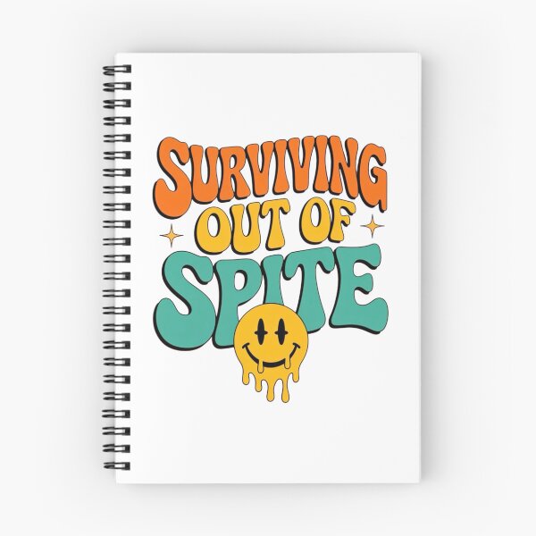 Item preview, Surviving Out of Spite Groovy Anti Humor Aesthetic Design designed and sold by BunBuntheDog-.