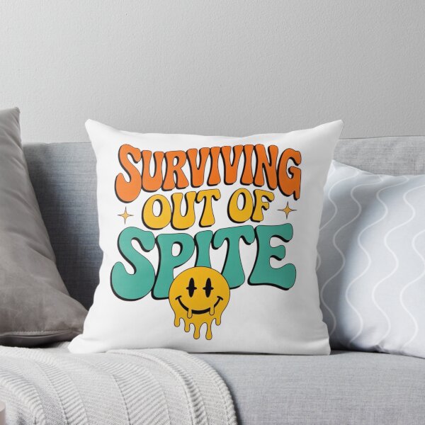 Item preview, Surviving Out of Spite Groovy Anti Humor Aesthetic Design designed and sold by BunBuntheDog-.