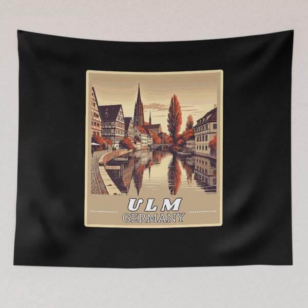 Item preview, El casco antiguo de Ulm en estilo retro designed and sold by MaateoDesign.