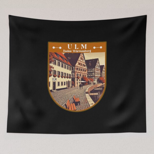 Item preview, El casco antiguo de Ulm en estilo retro designed and sold by MaateoDesign.