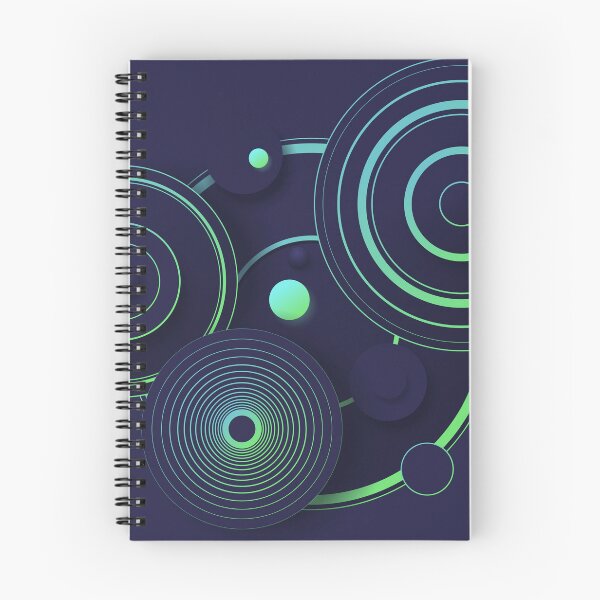 Item preview, Green neon rings, mugs and circles scattered on a dark background designed and sold by Andrey Prokopenko.